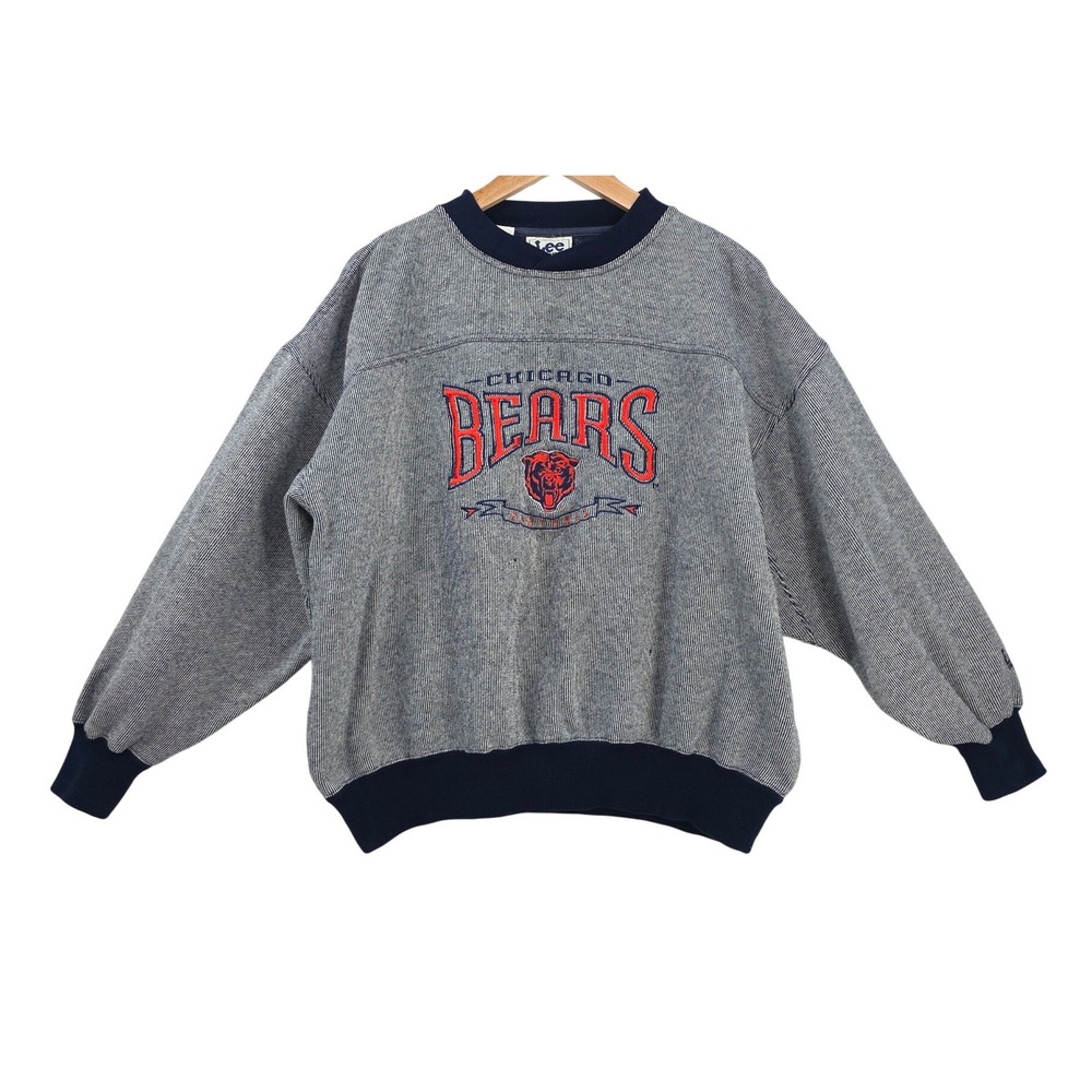Lee Sport L Vintage 90s Chicago Bears Embroidered Sweatshit Small Flaws